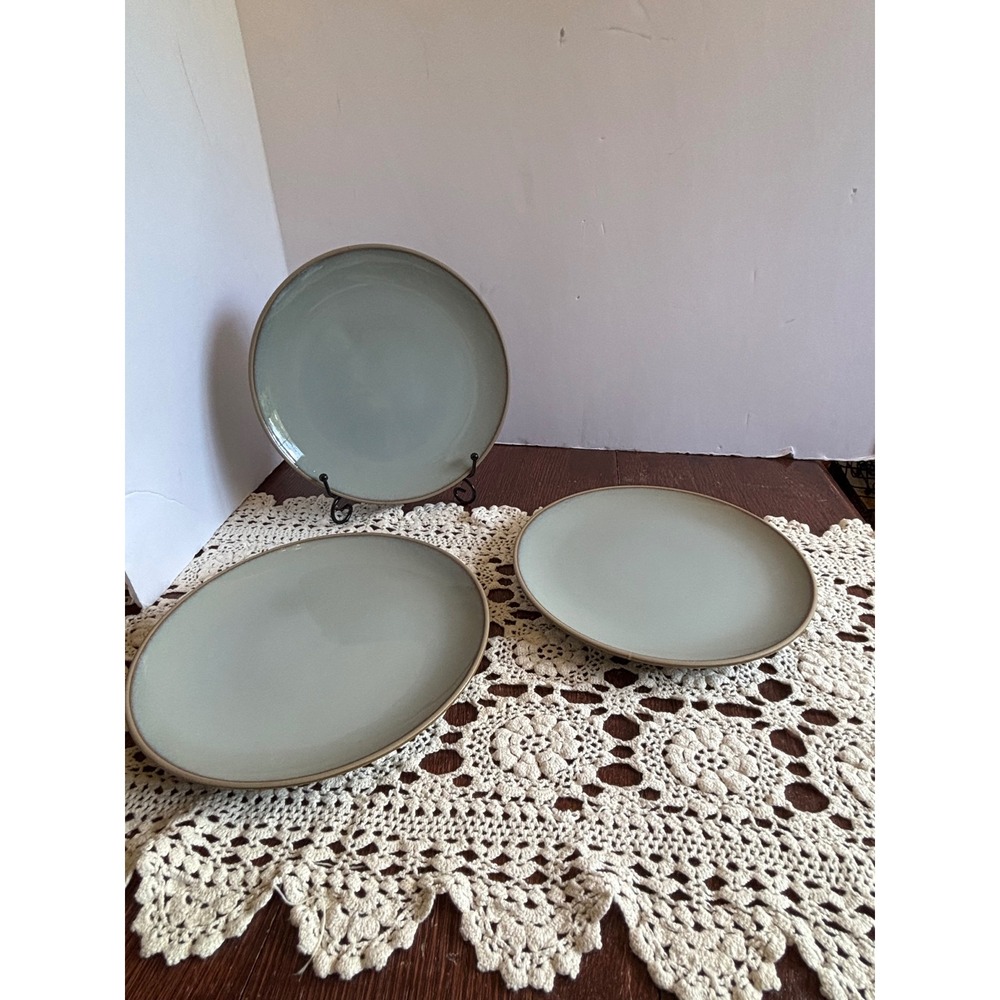 Hearth & Hand with Magnolia Sage Green Gray Stoneware Salad Plates Set of 3 8.5"
